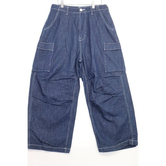 Edwin Medium Denim Baggy Pants With Multiple Pockets & Relaxed Fit - Picture 1 of 16